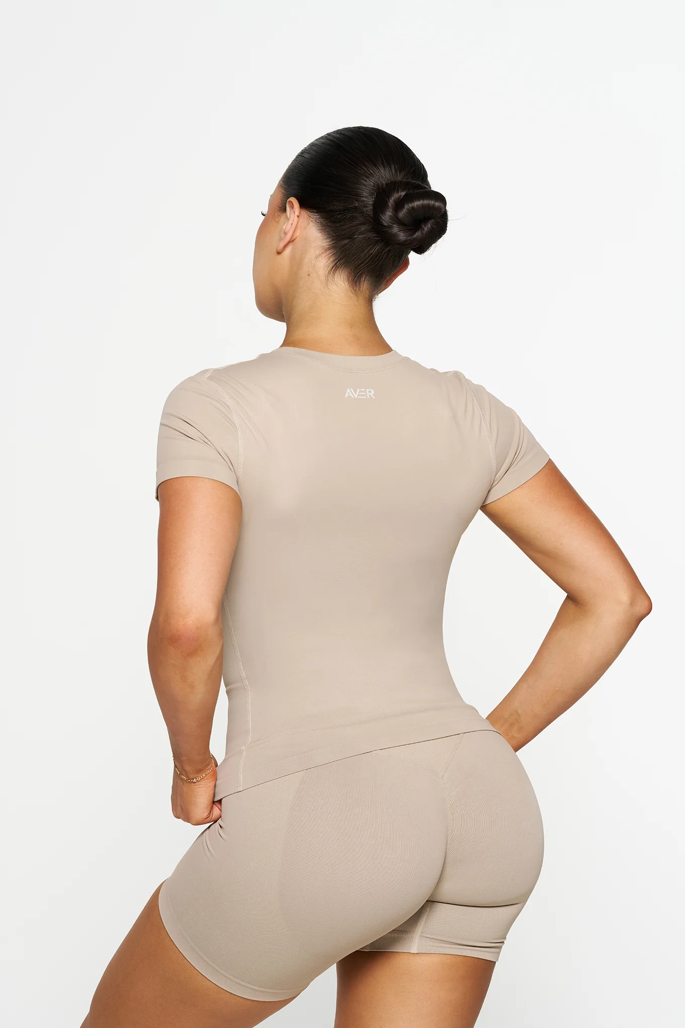 Contour Tee - Taupe - Image 2
