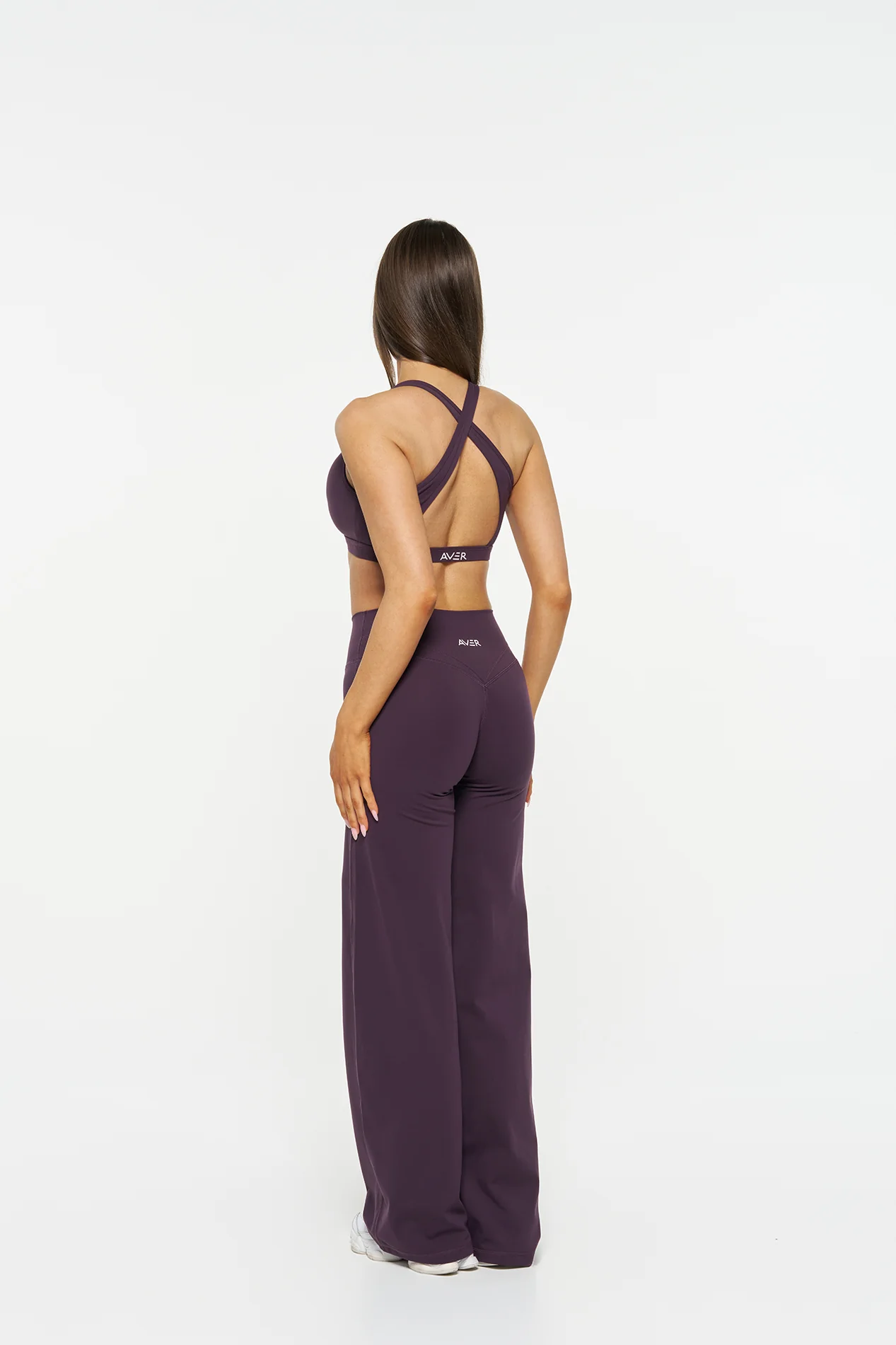 Essential Wide Leg Pants - Plum - Image 2