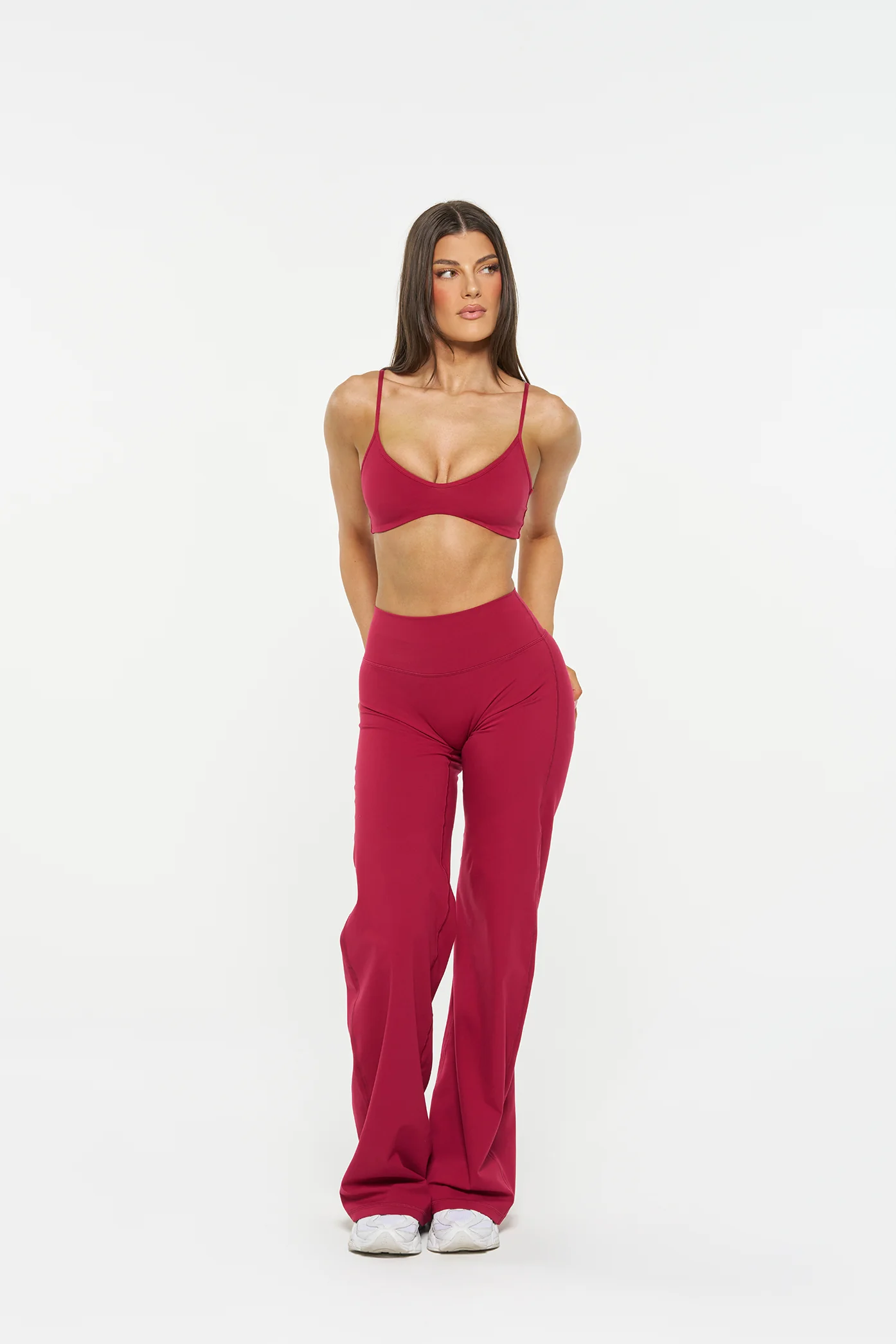 Essential Wide Leg Pants - Raspberry - Image 6