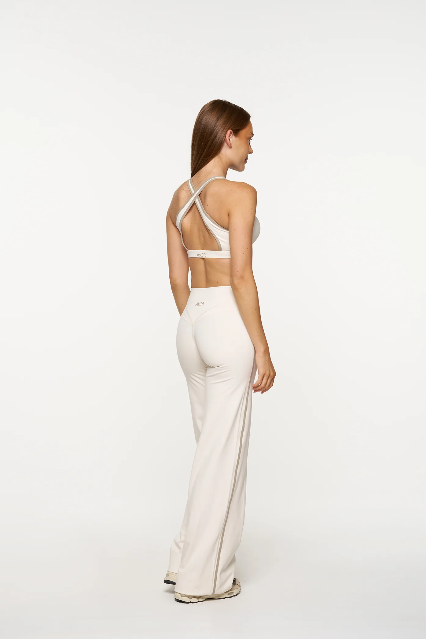 Essential Wide Leg Pants - Vanilla & Taupe - Image 2