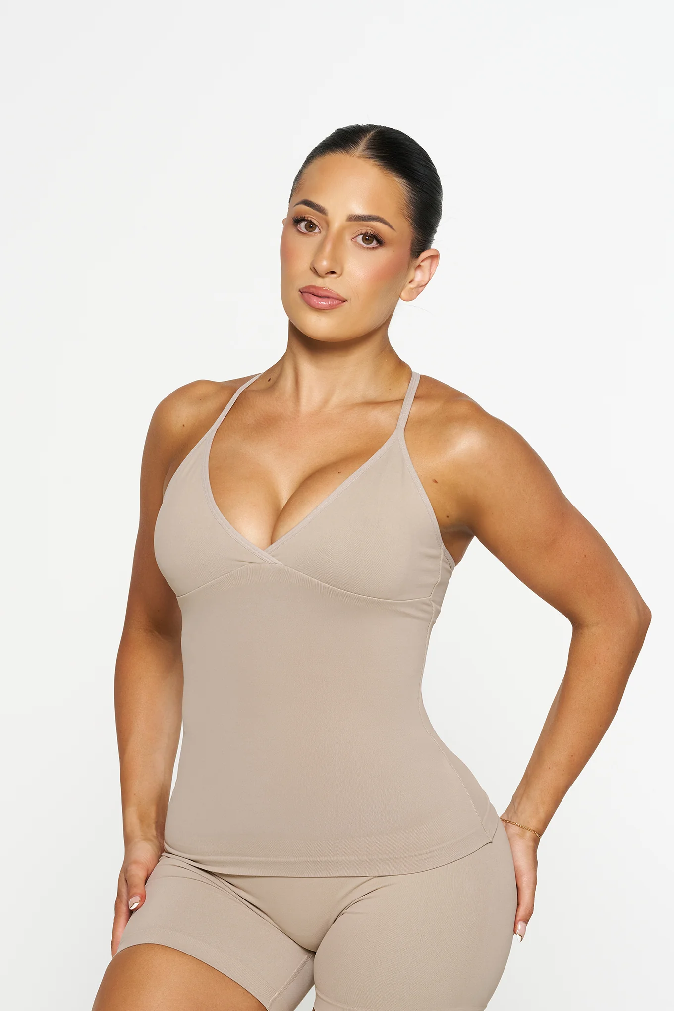 Tahlia Singlet, Seamflex® -  Taupe